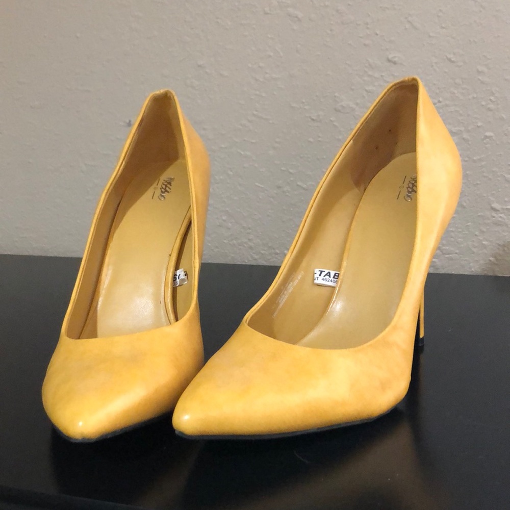 Statement yellow heels